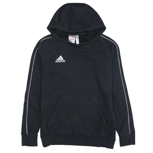 Adidas Boys Black Pullover Hoodie 13-14 Years Sports Fleece Jumper