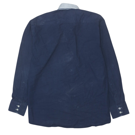 Tommy Hilfiger Men's Blue Long Sleeve Button-Up Shirt L
