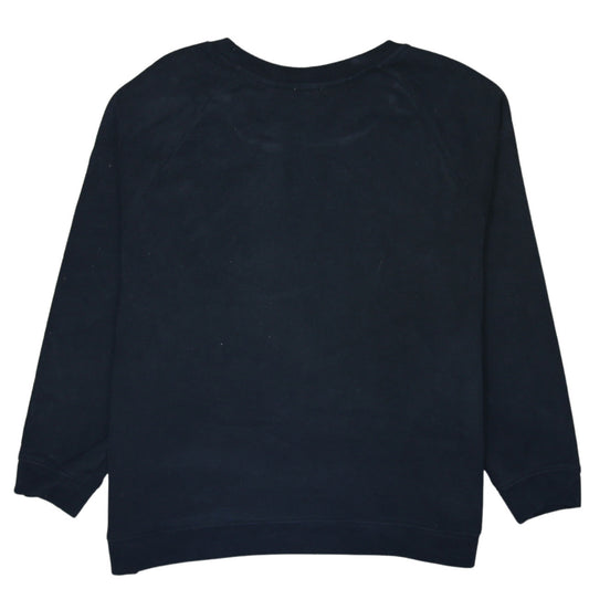 Levi's Women Black Pullover Sweatshirt 2XS Floral Embroidered Logo Cotton