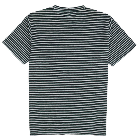 FILA Men’s Green Striped Embroidered Sports T-Shirt Size S Retro Style