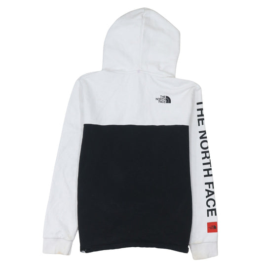 The North Face Women's Black & White 1/2 Zip Hoodie Size M Cotton Blend