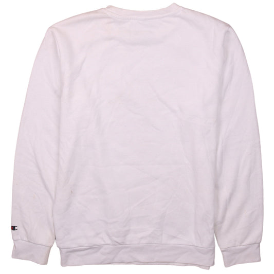 Champion Boys White Logo Pullover Sweatshirt Size 13-14 Years