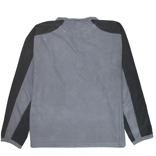 The North Face Men's Grey Fleece 1/4 Zip Pullover Sweatshirt M