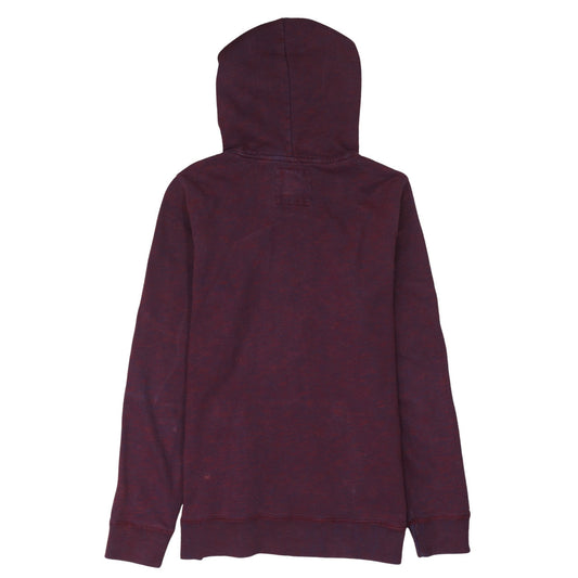 Hollister Men’s Red Pullover Hoodie Size S Logo Zip Pocket Sweatshirt
