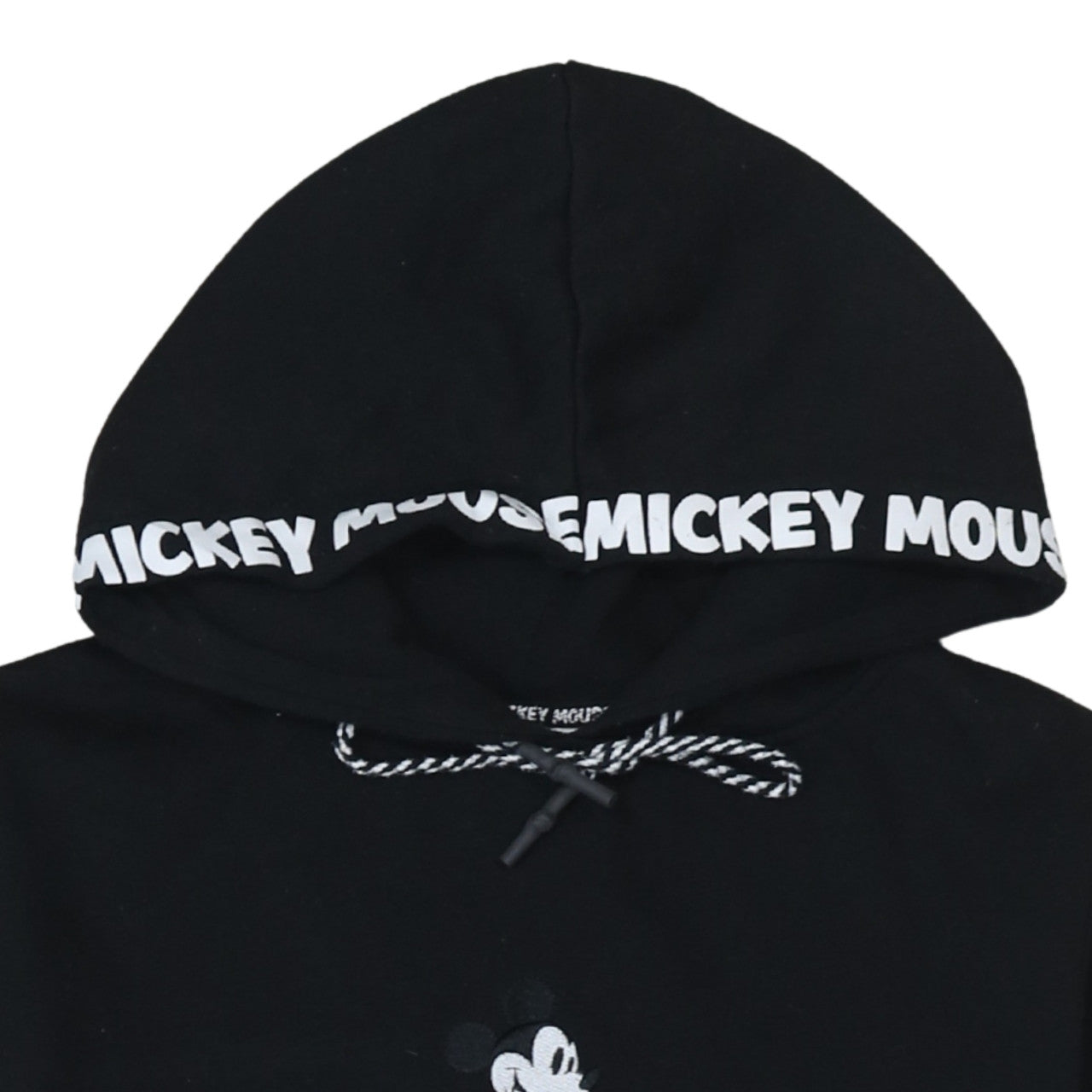 Disney Women Black Mickey Mouse Pullover Hoodie Size M 12/14