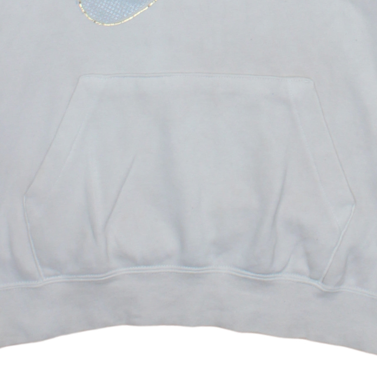 Nike Womens White Pullover Hoodie Small Logo Print Cotton Blend