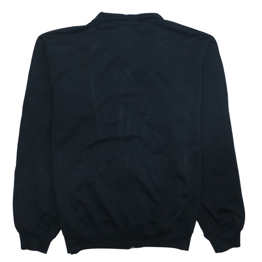 Adidas Men Black Full Zip Sweatshirt S Logo Sports Top