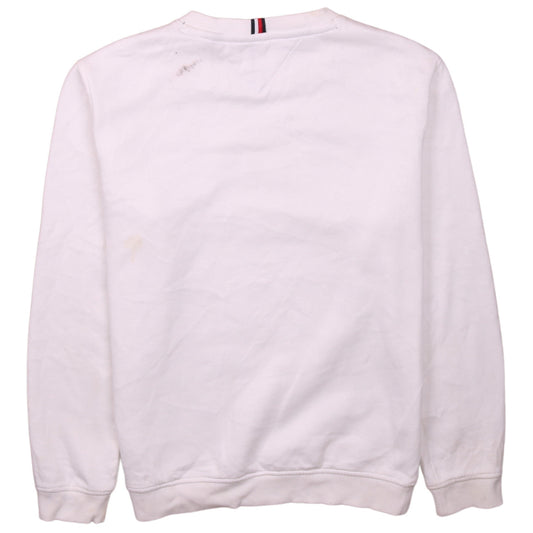 Tommy Hilfiger Boys White Logo Pullover Sweatshirt 12-14 Years