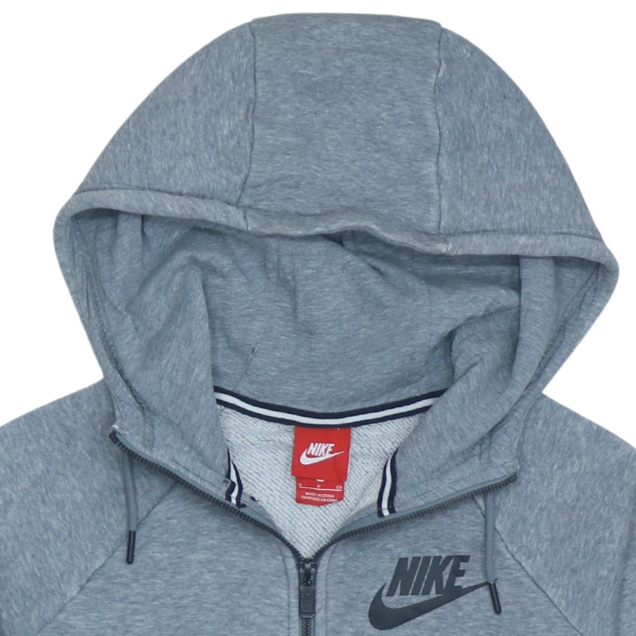 Nike Men's Grey Full Zip Hoodie Small Regular Fit Sportswear