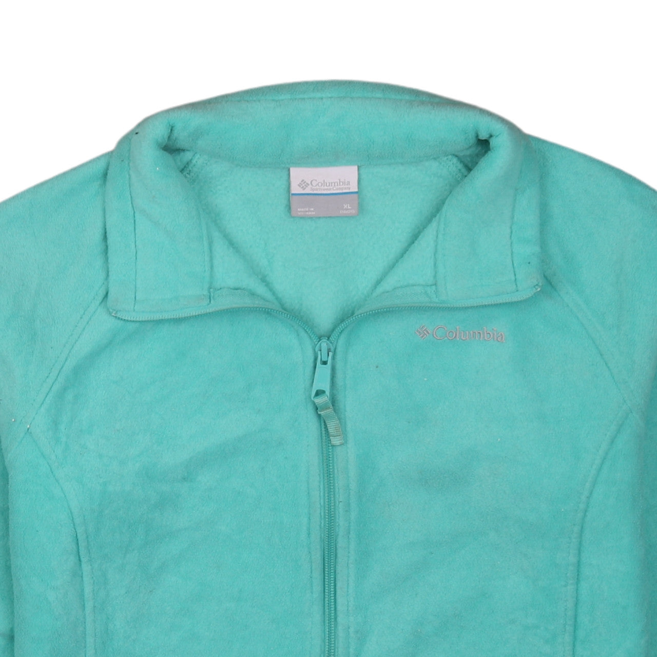 Columbia Womens Blue Fleece Jacket XL Full Zip Warm Casual Coat
