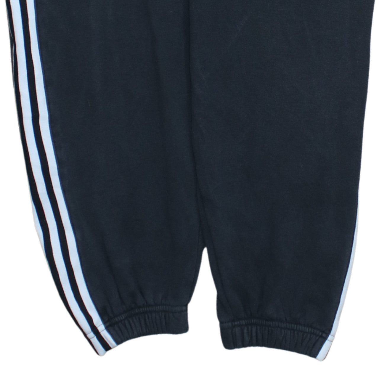Adidas Womens Black Jogger Trousers Size 12 Striped Logo Fleece
