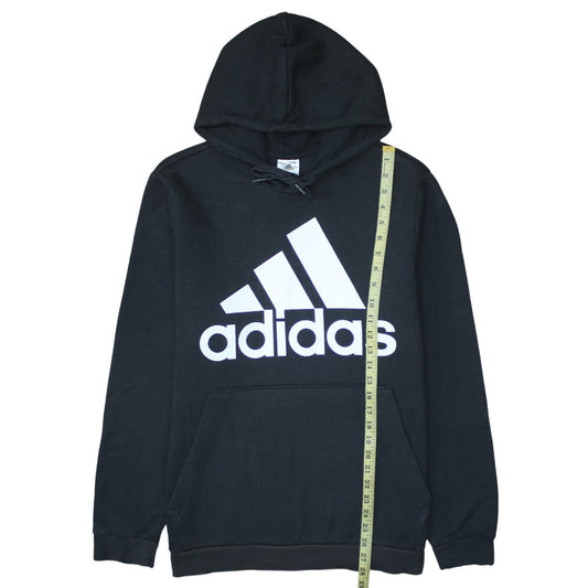 Adidas Men's Black Pullover Hoodie L Sports Fleece Sweatshirt