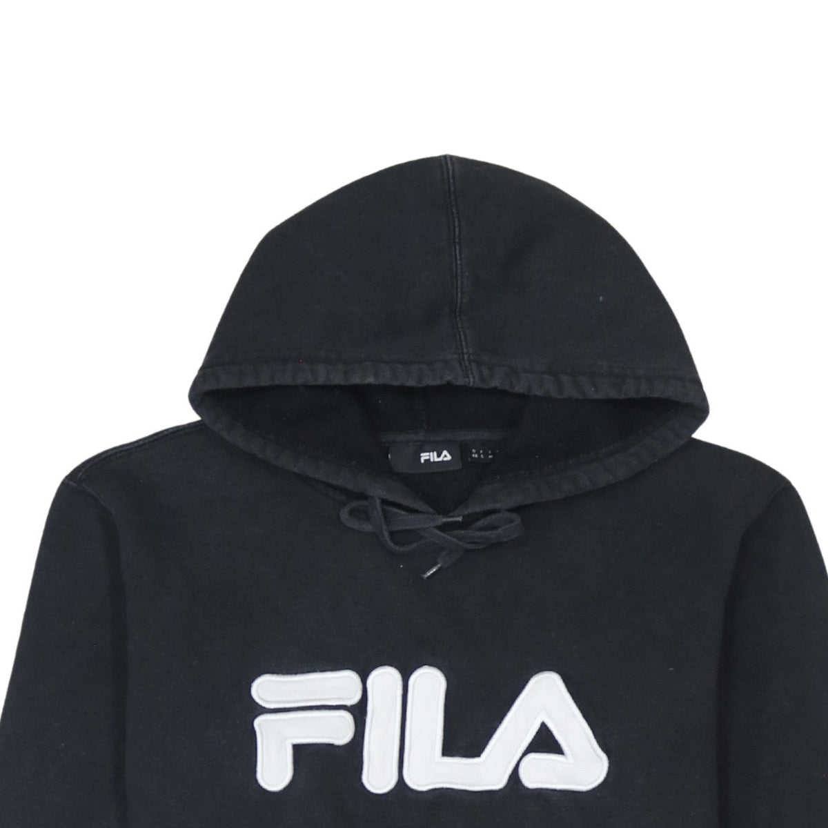 Additional view of Fila Men's Black Pullover Hoodie, size S, Regular Fit Logo Fleece Sweatshirt