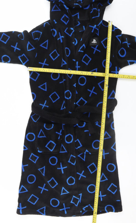 Marks and Spencer Boys Black Fleece PlayStation Hooded Robe 11-12 Years