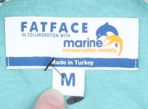 FatFace Men’s Green Marine Graphic Cotton Crew Neck T-Shirt M