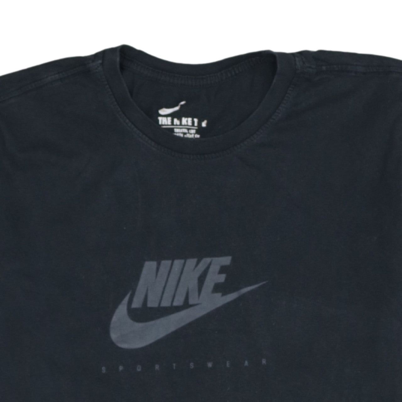 Additional view of Nike Men's Black Crew Neck Athletic Fit T-Shirt, size M