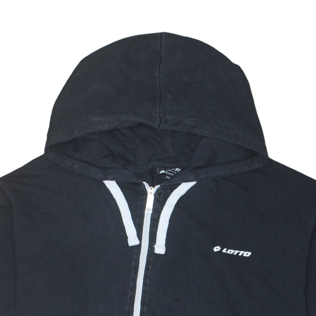 Additional view of Lotto Men's Black 2XL Full Zip Hoodie Cotton Sweatshirt