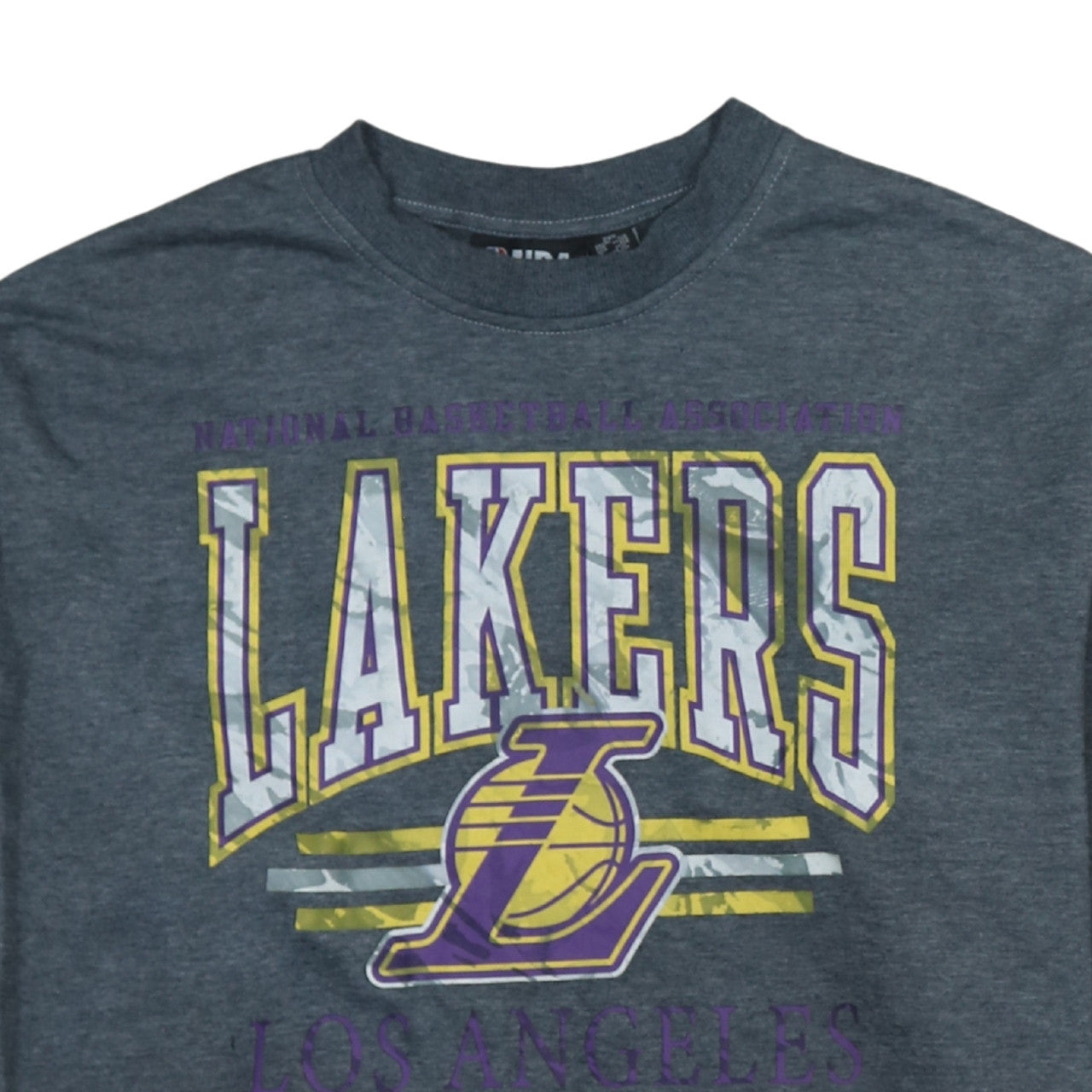 NBA Los Angeles Lakers Grey Cotton Pullover Sweatshirt 2XS Women