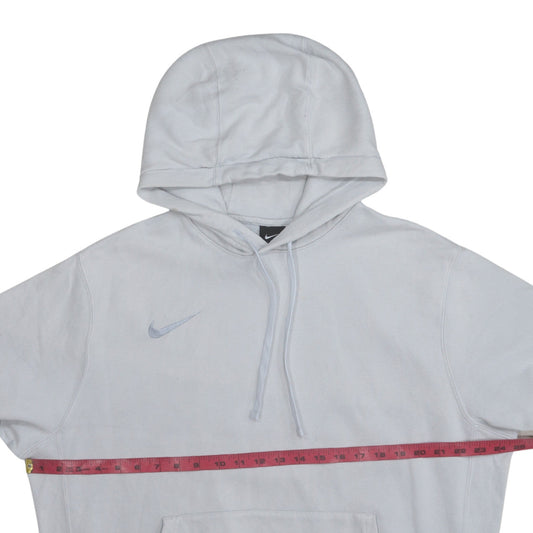 Nike Men's White Pullover Hoodie L Fleece Regular Fit Sportswear
