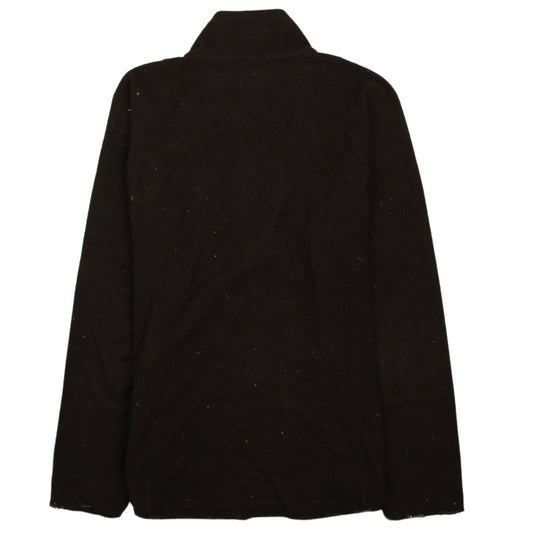 Champion Women's Black Fleece 1/2 Zip Pullover Sweatshirt Size L