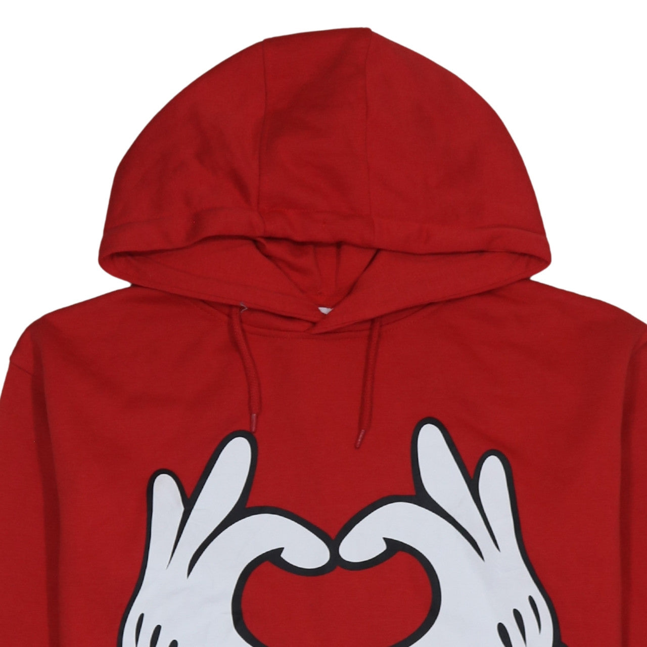 Additional view of Disney Women's Red Hoodie Medium Pullover Heart Hands Love Graphic