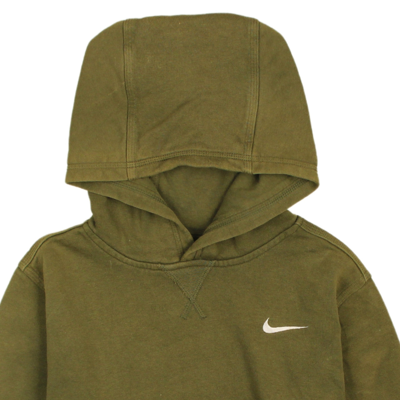 Nike Boys Green Pullover Fleece Hoodie 12-13 Years Regular Fit