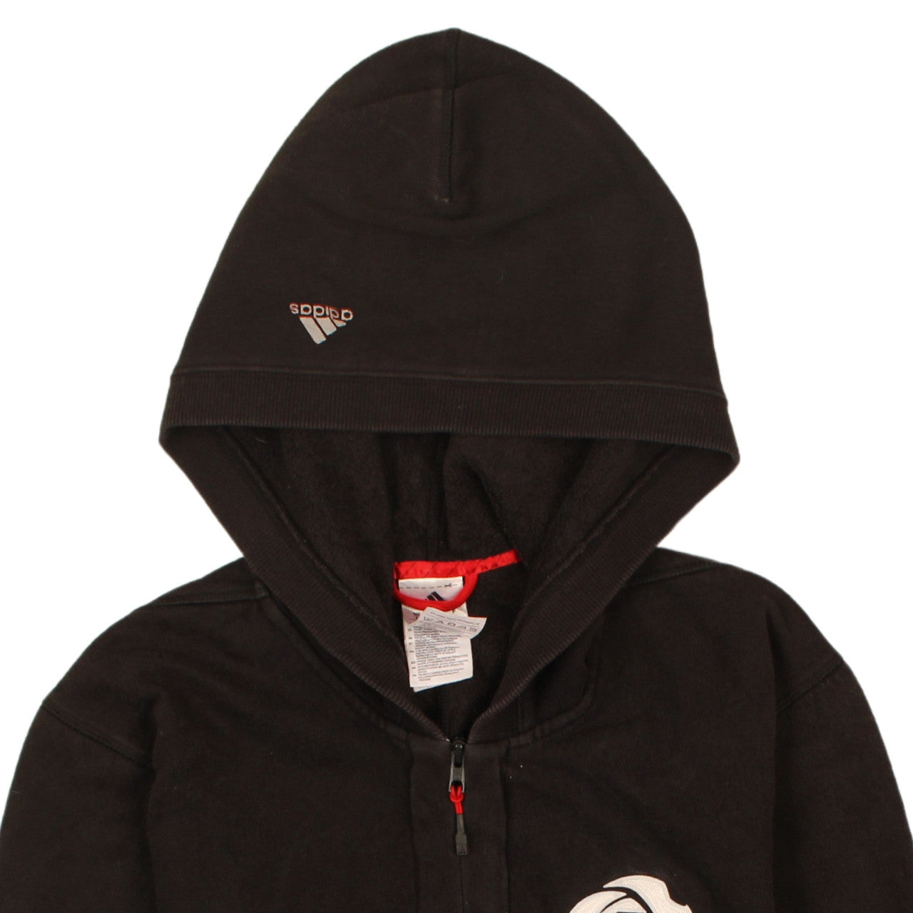 Adidas Men's Black Full Zip Hoodie L Logo Sports Fleece Sweatshirt