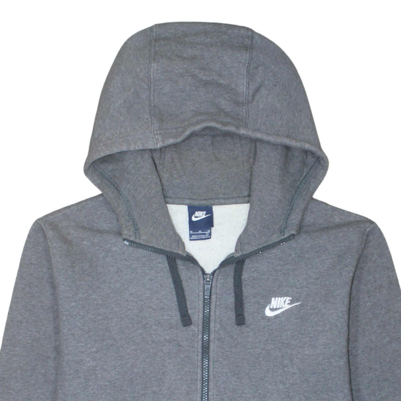 Nike Men's Grey Full Zip Hoodie Size M Fleece Sportswear