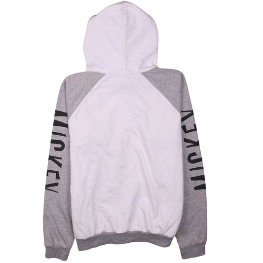 LOOK Collection Womens Grey White Mickey Mouse Pullover Hoodie L
