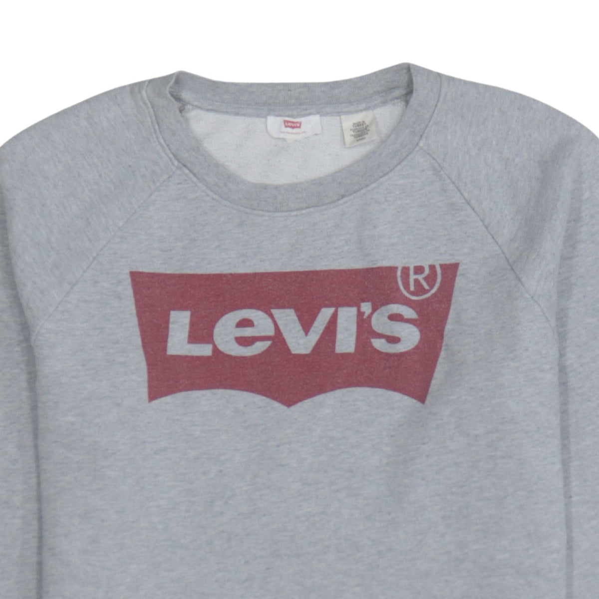 Additional view of Levi's Men's Grey Crew Neck Logo Sweatshirt, size S, Regular Fit
