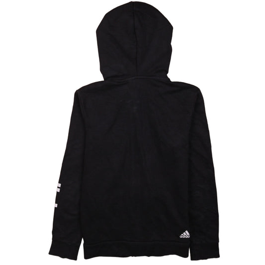 Adidas Womens Black Full Zip Hoodie Size M Hooded Sweatshirt