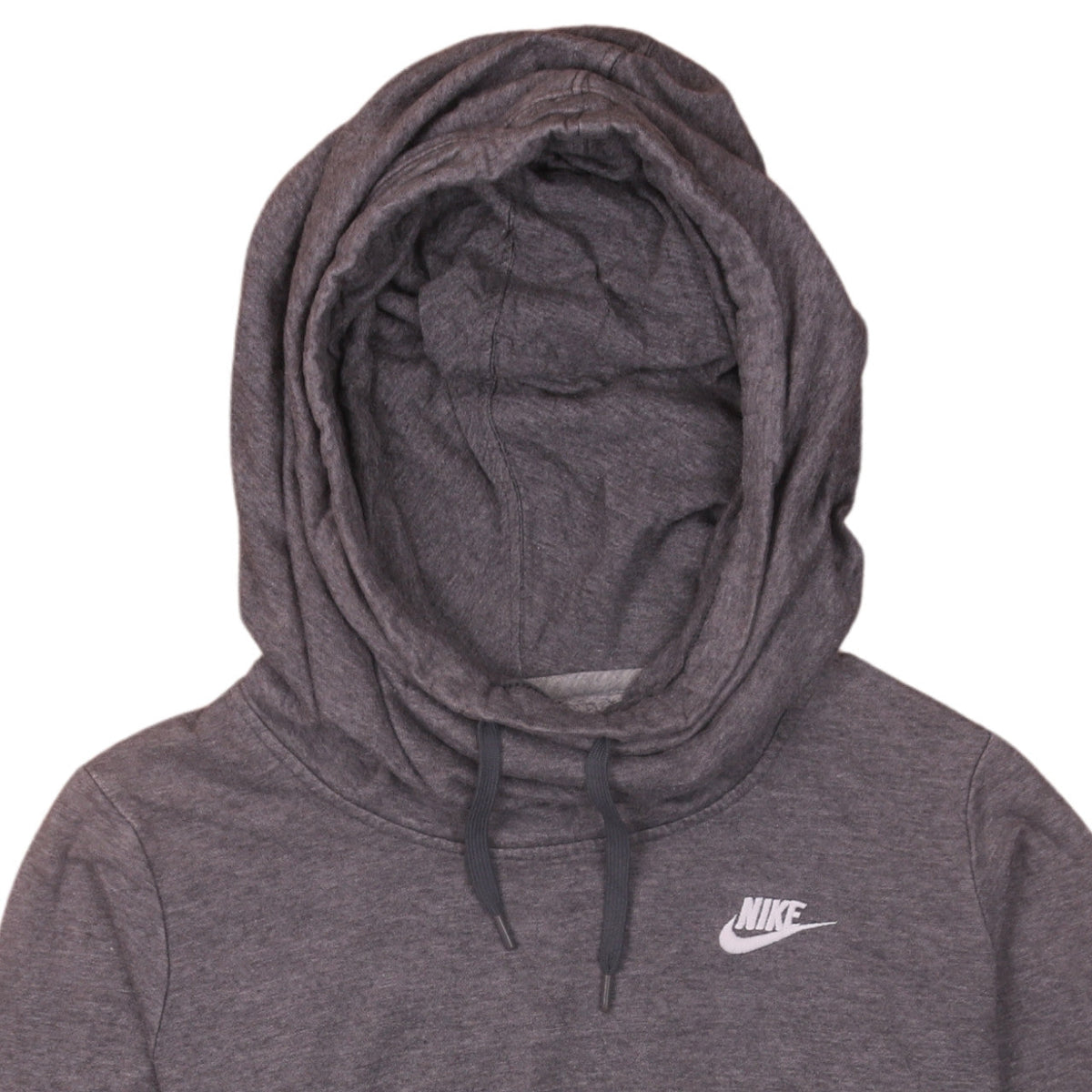 Brand and care label for Nike Men's Grey Pullover Hoodie XS Regular Fit Fleece Sweatshirt