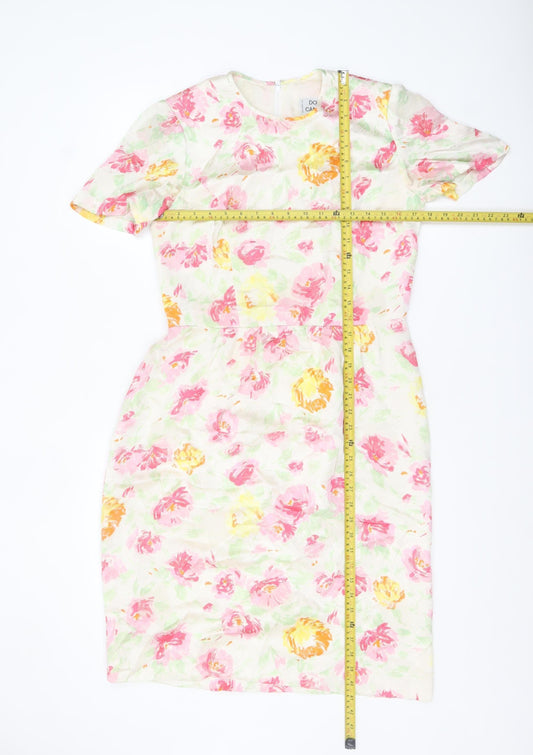 Donald Campbell Women's Multicoloured Floral Sheath Dress Size 12