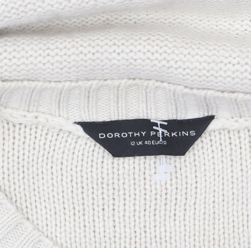 Additional view of Dorothy Perkins Women’s Ivory Cable Knit Tunic Jumper, size UK 12