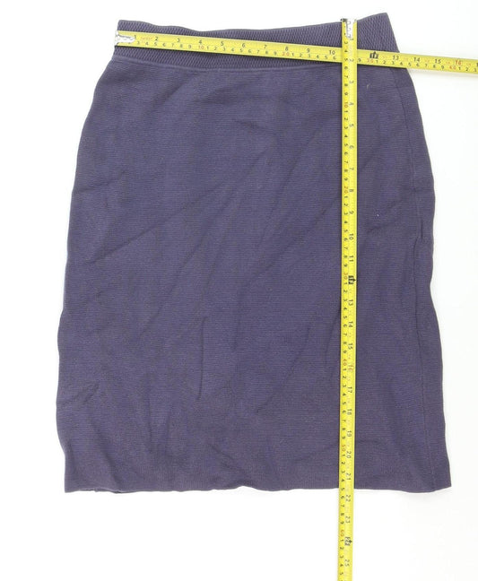 Noa Noa Women’s Purple Cotton Knit Pencil Skirt Size S
