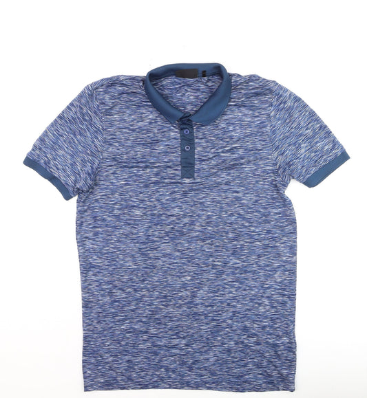 McKenzie Men's Blue Regular Fit Short Sleeve Polo Shirt Size S