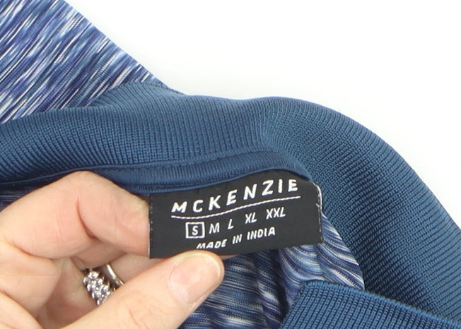 Additional view of McKenzie Men's Blue Regular Fit Short Sleeve Polo Shirt, size S