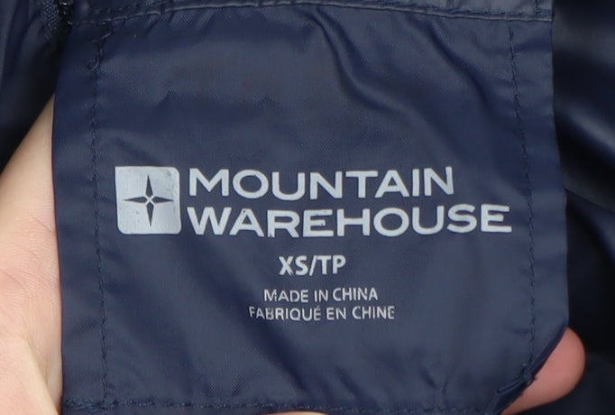 Mountain Warehouse Mens Blue XS Waterproof Hooded Rain Jacket