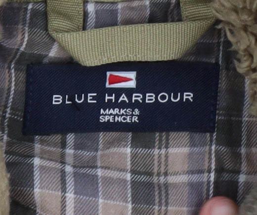 Marks and Spencer Blue Harbour Men's Grey Hooded Fleece Jacket L