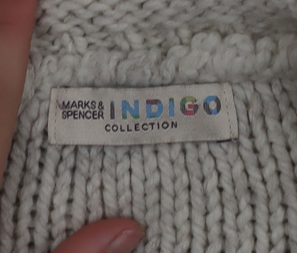 Additional view of Marks & Spencer Women Beige Knit Jumper UK 12 Wool Blend Casual