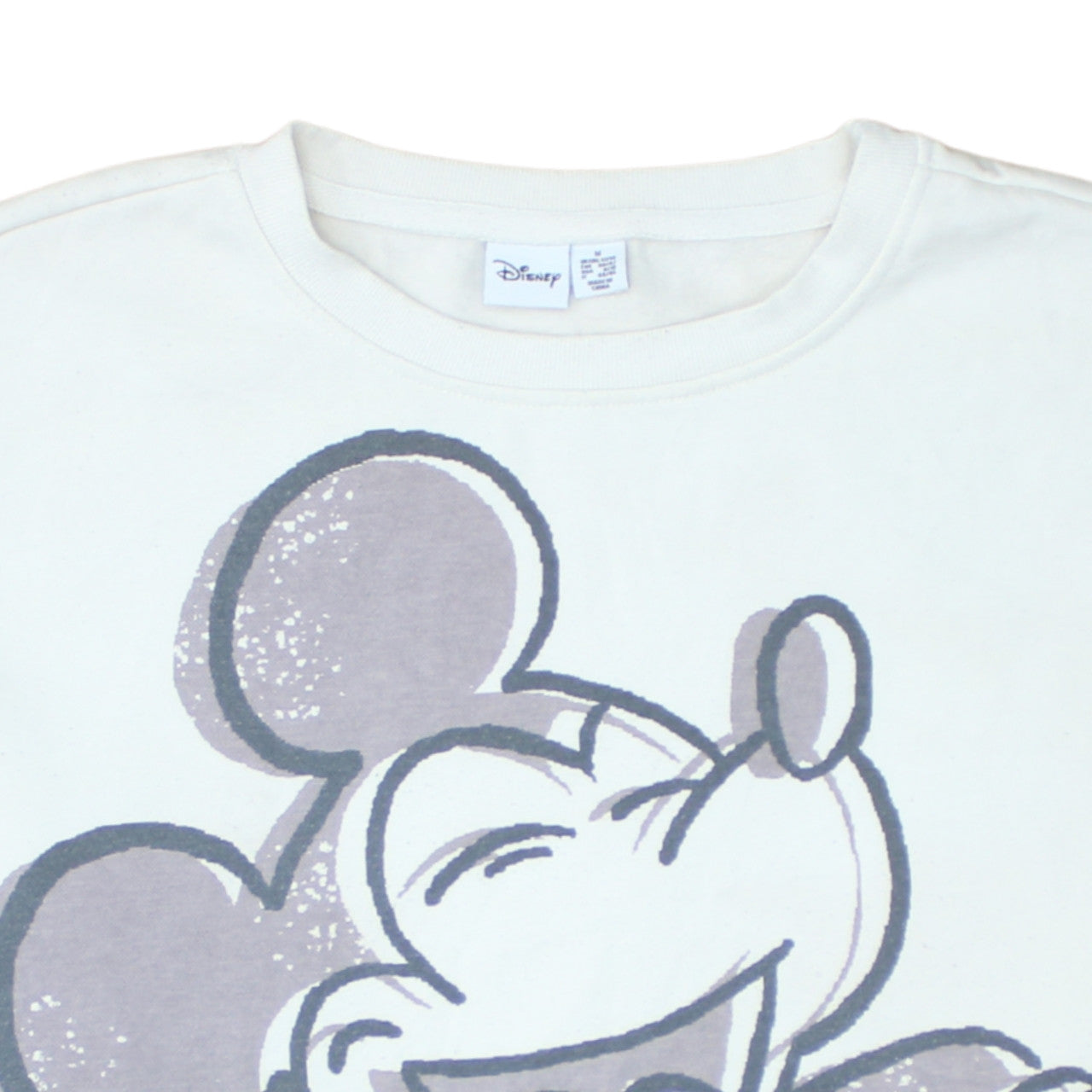 Disney Primark Women White Mickey Mouse Pullover Sweatshirt UK 12/14