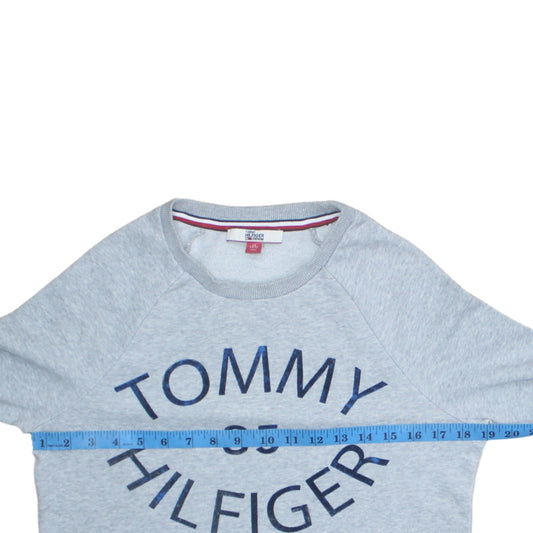 Tommy Hilfiger Men's Grey XS Crew Neck Logo Sweatshirt
