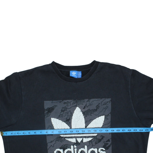 Adidas Men's Black XL Pullover Sweatshirt Crew Neck Graphic Logo Top