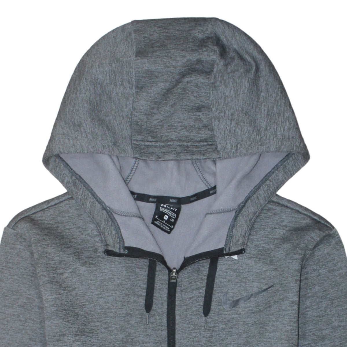 Additional view of Nike Men's Grey Dri-Fit Full Zip Hoodie, size M, Regular Fit