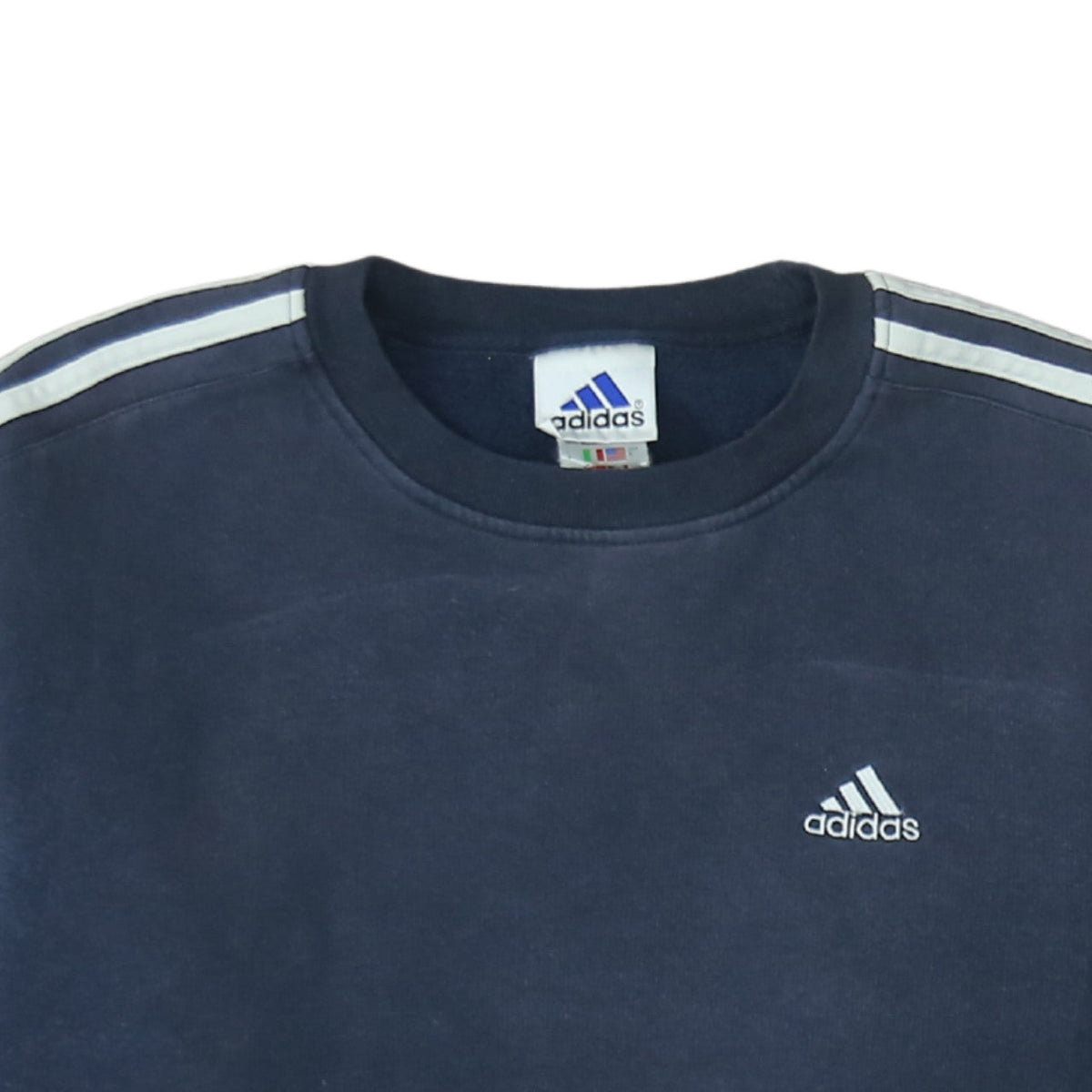 Additional view of Adidas Men’s Blue Crew Neck Pullover Sweatshirt, size S, Sports Style