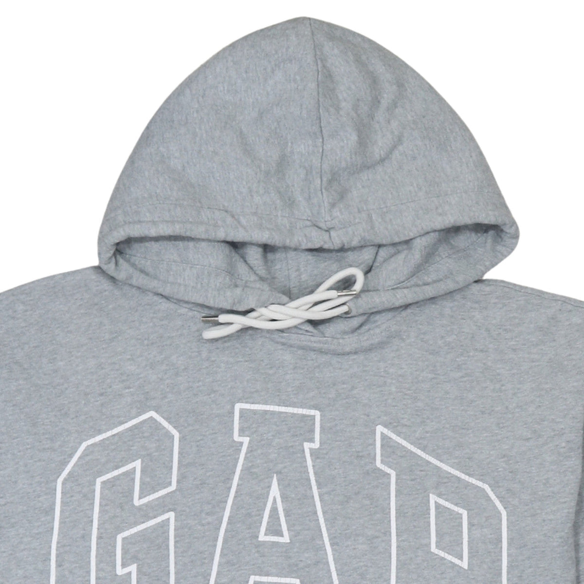 Additional view of Gap Men Grey Pullover Hoodie L Tall Fleece Logo Sweatshirt