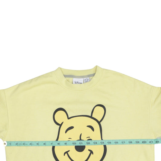 Disney Women Yellow Winnie the Pooh Hunny Sweatshirt Size S