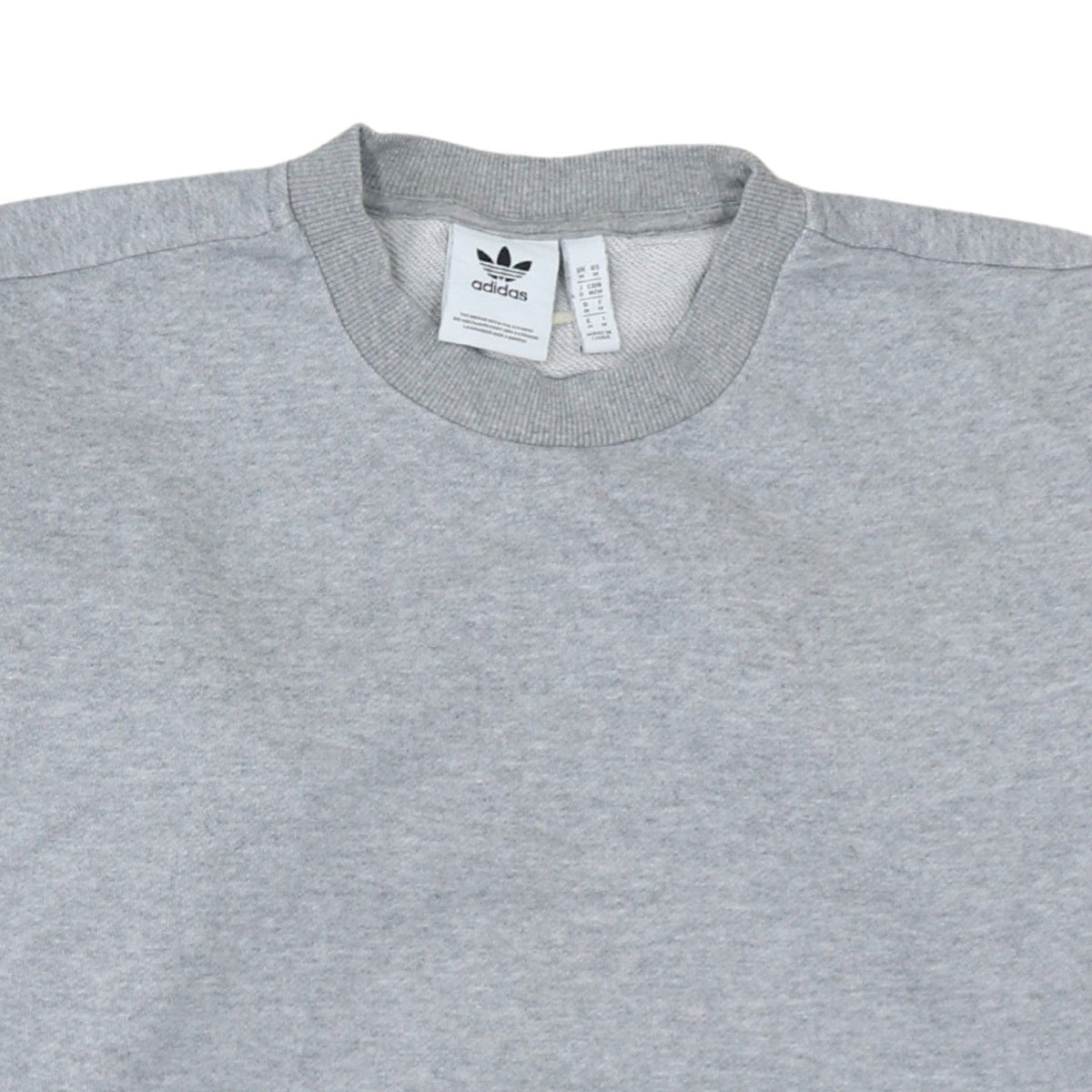 Additional view of Adidas men’s grey crew neck pullover sweatshirt, size M