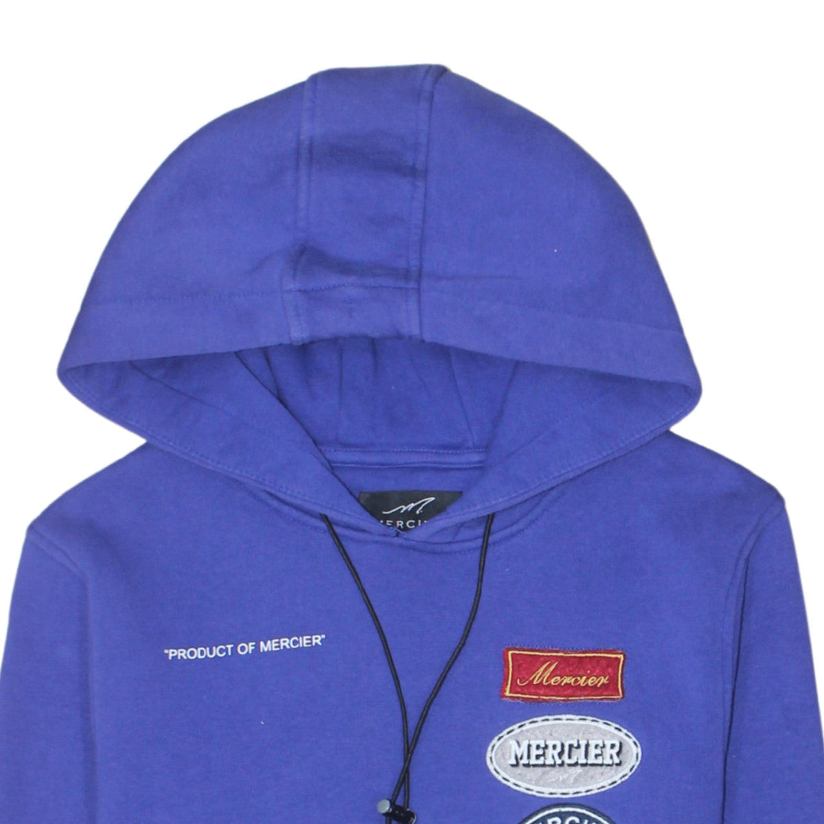 Additional view of Mercier Men's Blue XS Pullover Embroidered Logo Hoodie