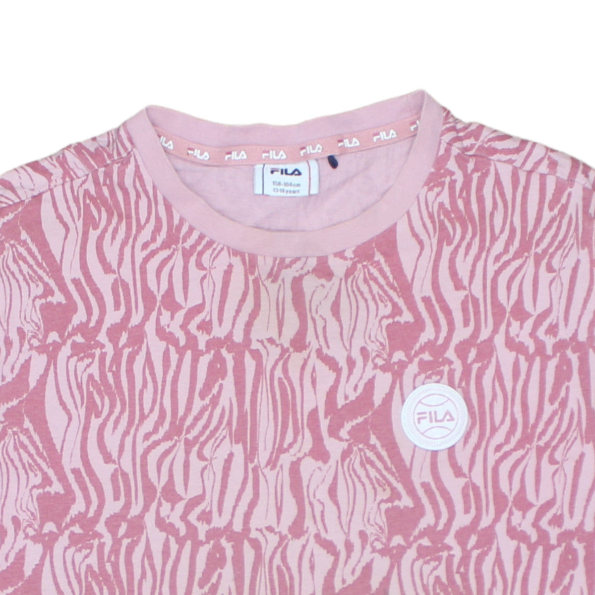 Additional view of Fila girls’ pink animal print t-shirt dress 13-14 years casual jersey